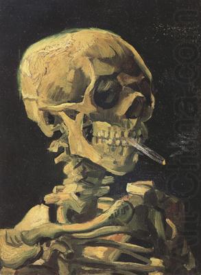Vincent Van Gogh Skull with Burning Cigarette (nn04) china oil painting image